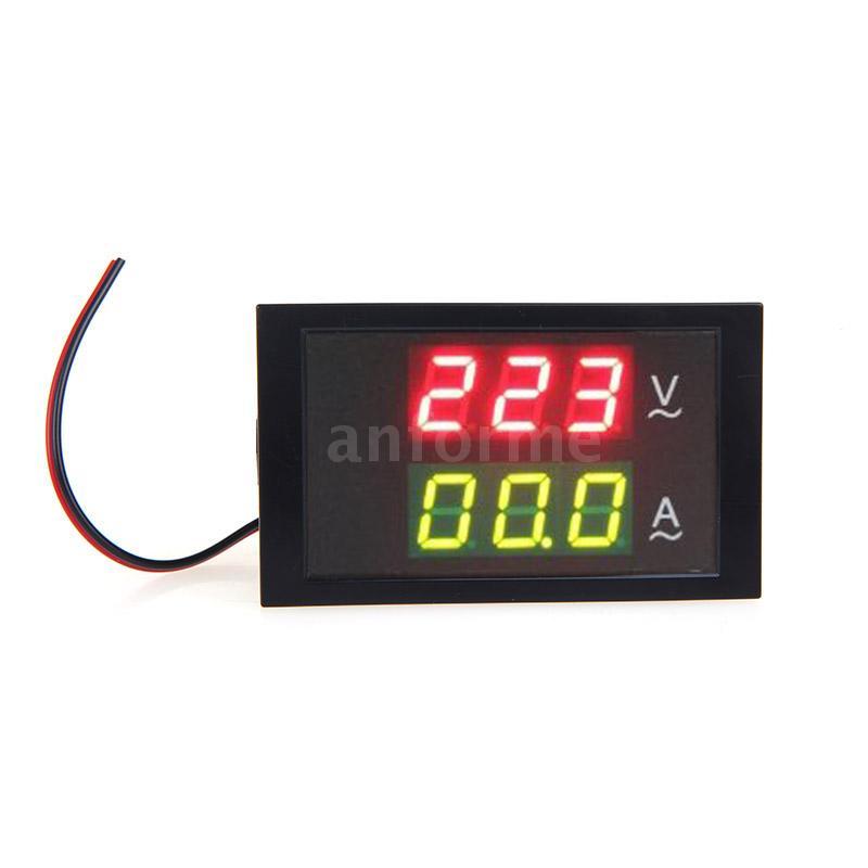 Ampèremètre Numérique De Panneau 0 - 5A AC Courant Alternatif Segments LED  Rouge