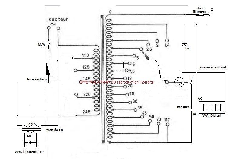 Cablage transfo