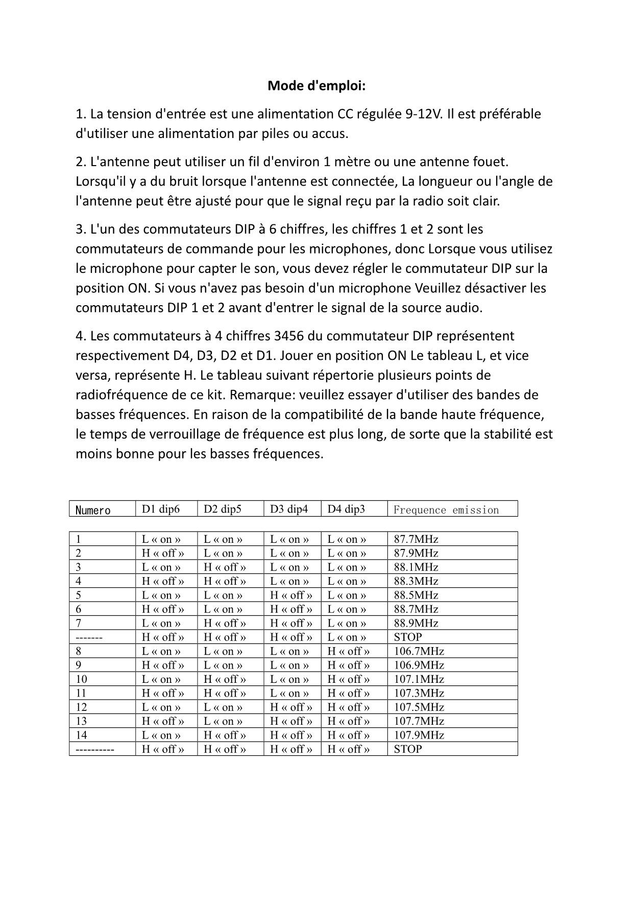 Emetteur fm bh1417f a frequences prereglees 2