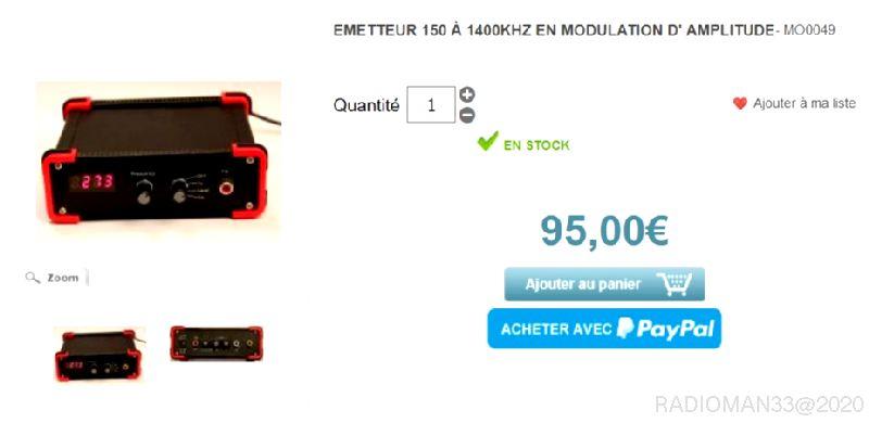 Emetteur po radioelec