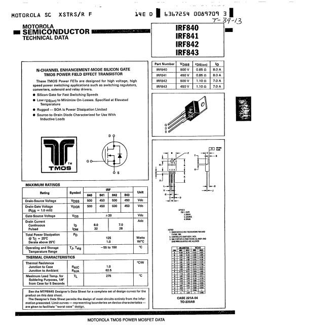 Irf840 data