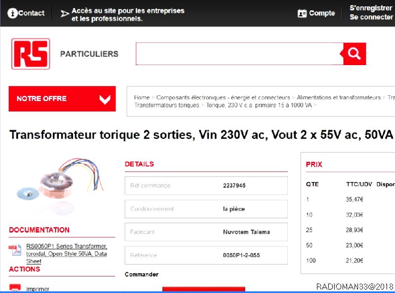 Radiospares 50va